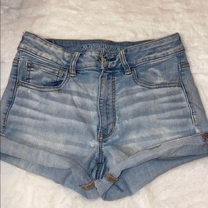 AMERICAN EAGLE DENIM HIGH RISE SHORTS